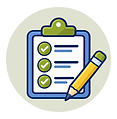 Project checklist and pencil icon