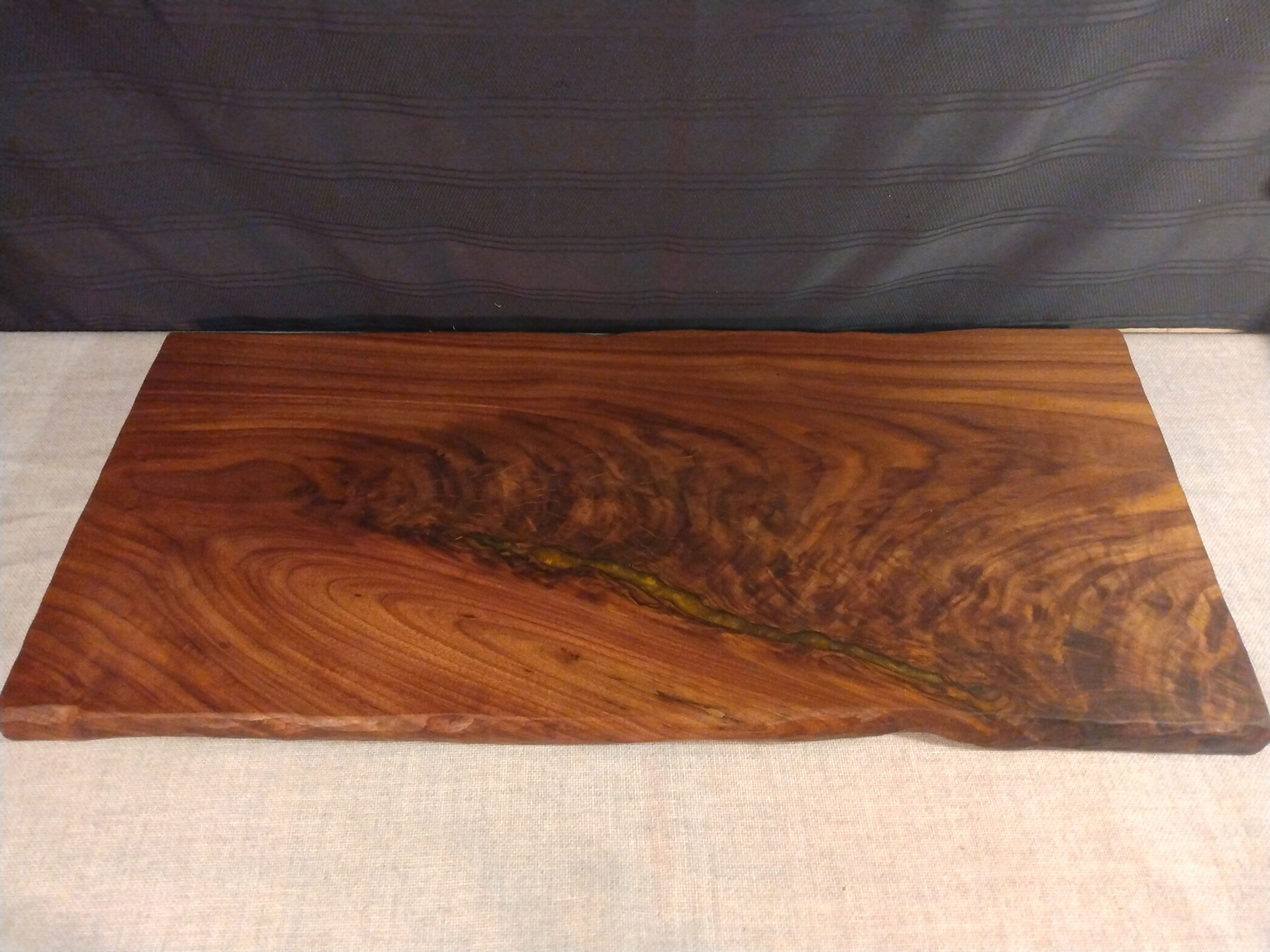 Walnut Charcuterie Board With Gold Epoxy