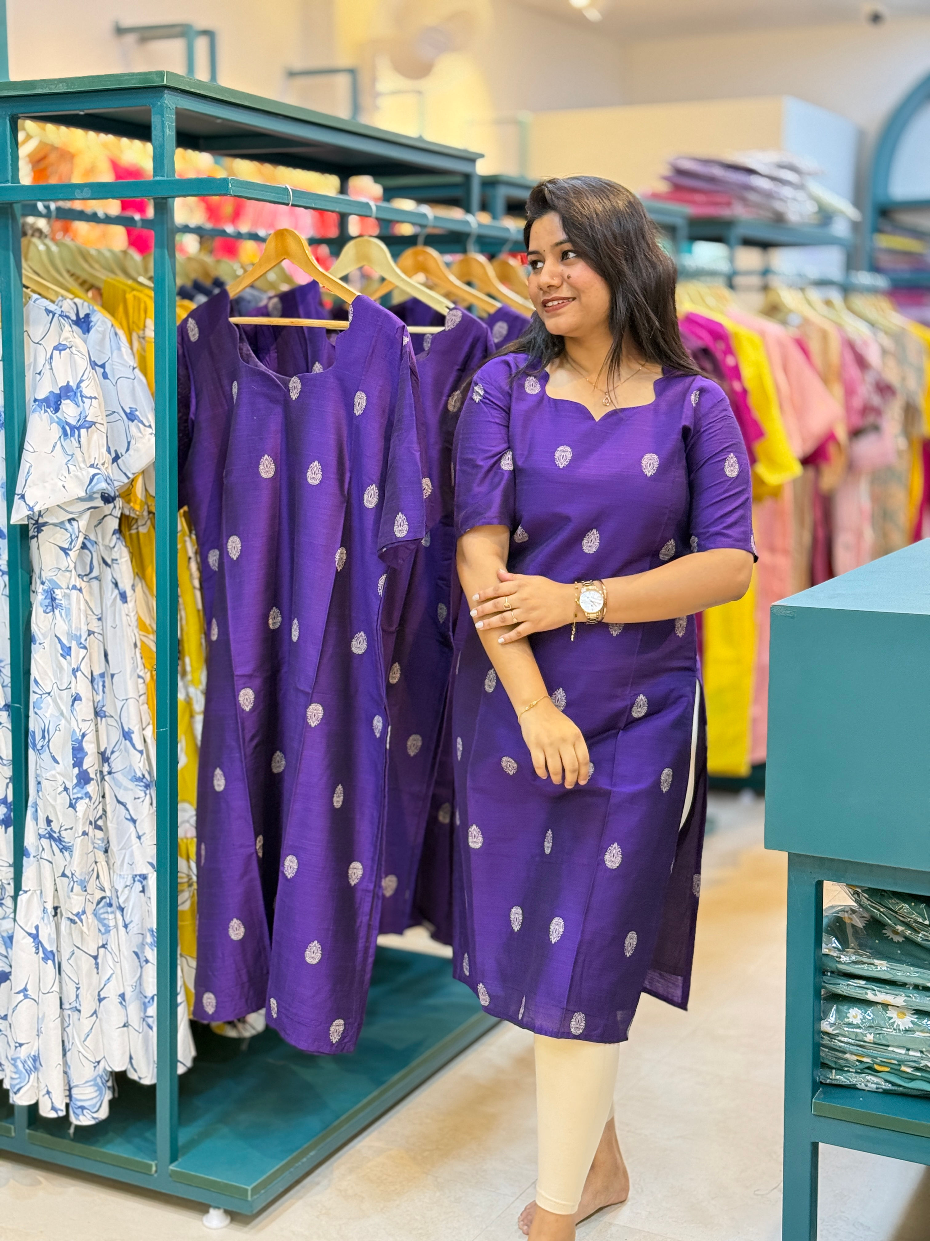 VARNA Raw Silk Non feeding Kurti ( TOP) SET OF1