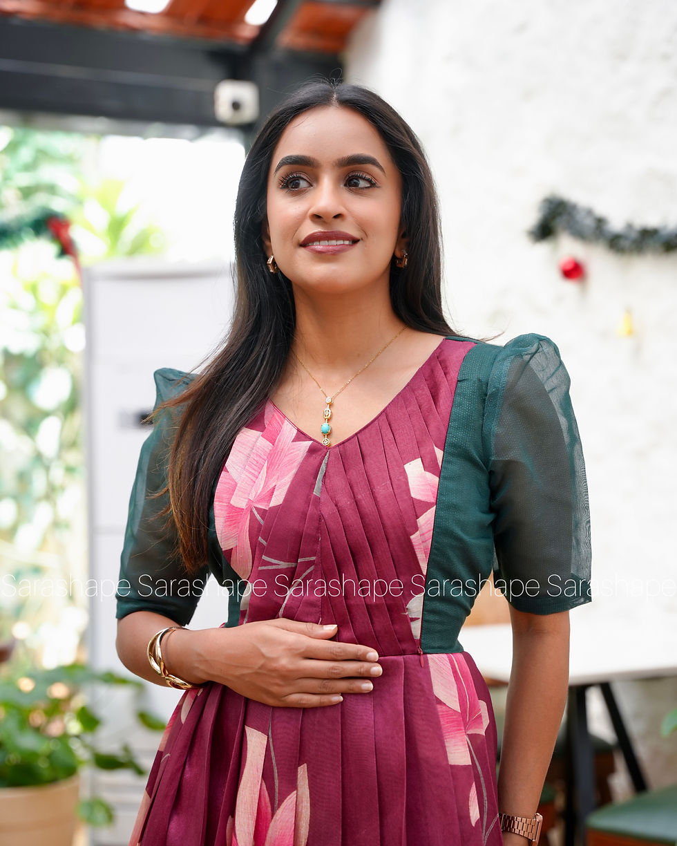 Thumbnail: Thoorika chanderi silk Feeding Anarkali- Feeding with Zip