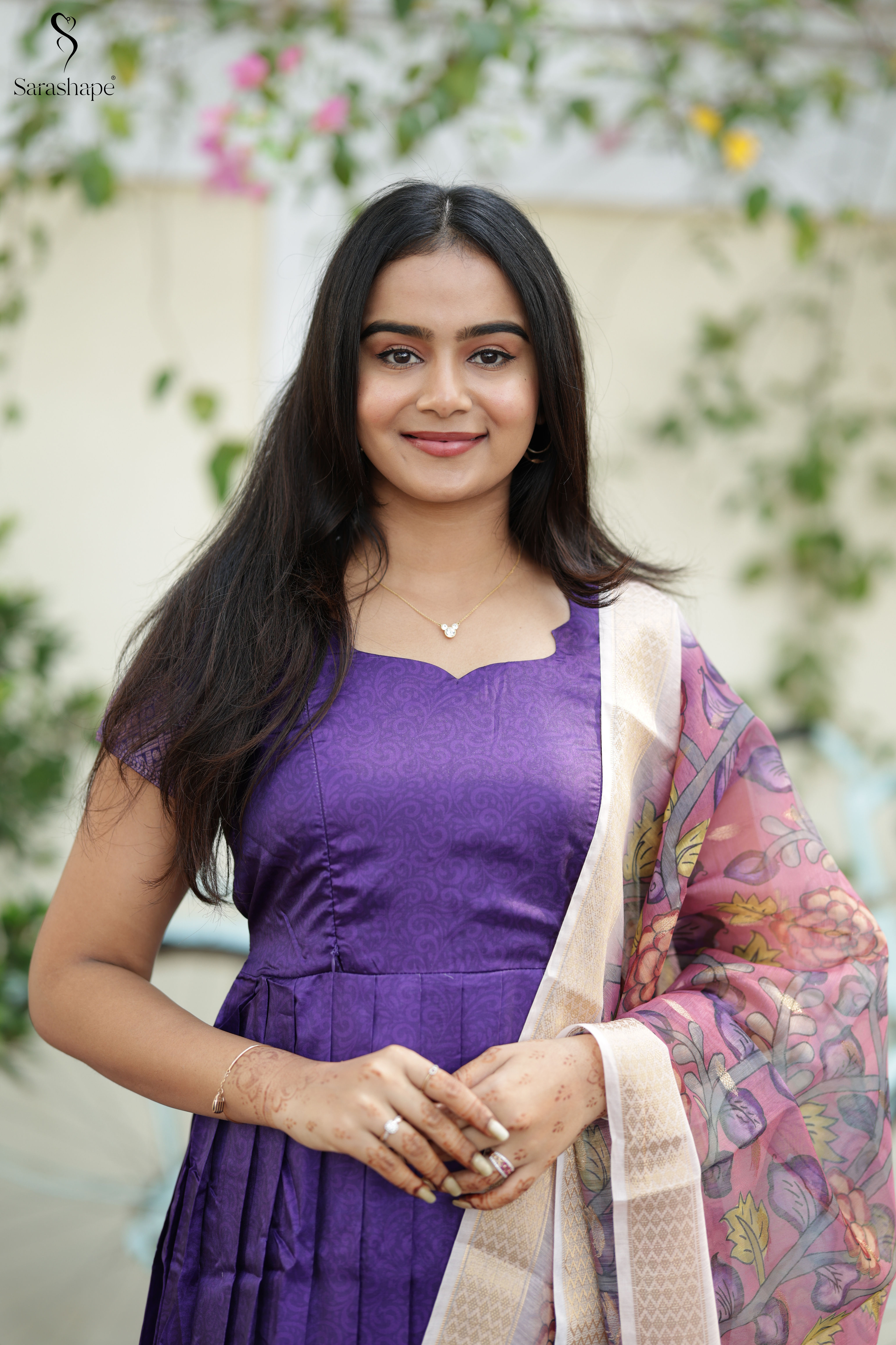 Prema Assam Silk Feeding Anarkali Set (Top & Duppatta)