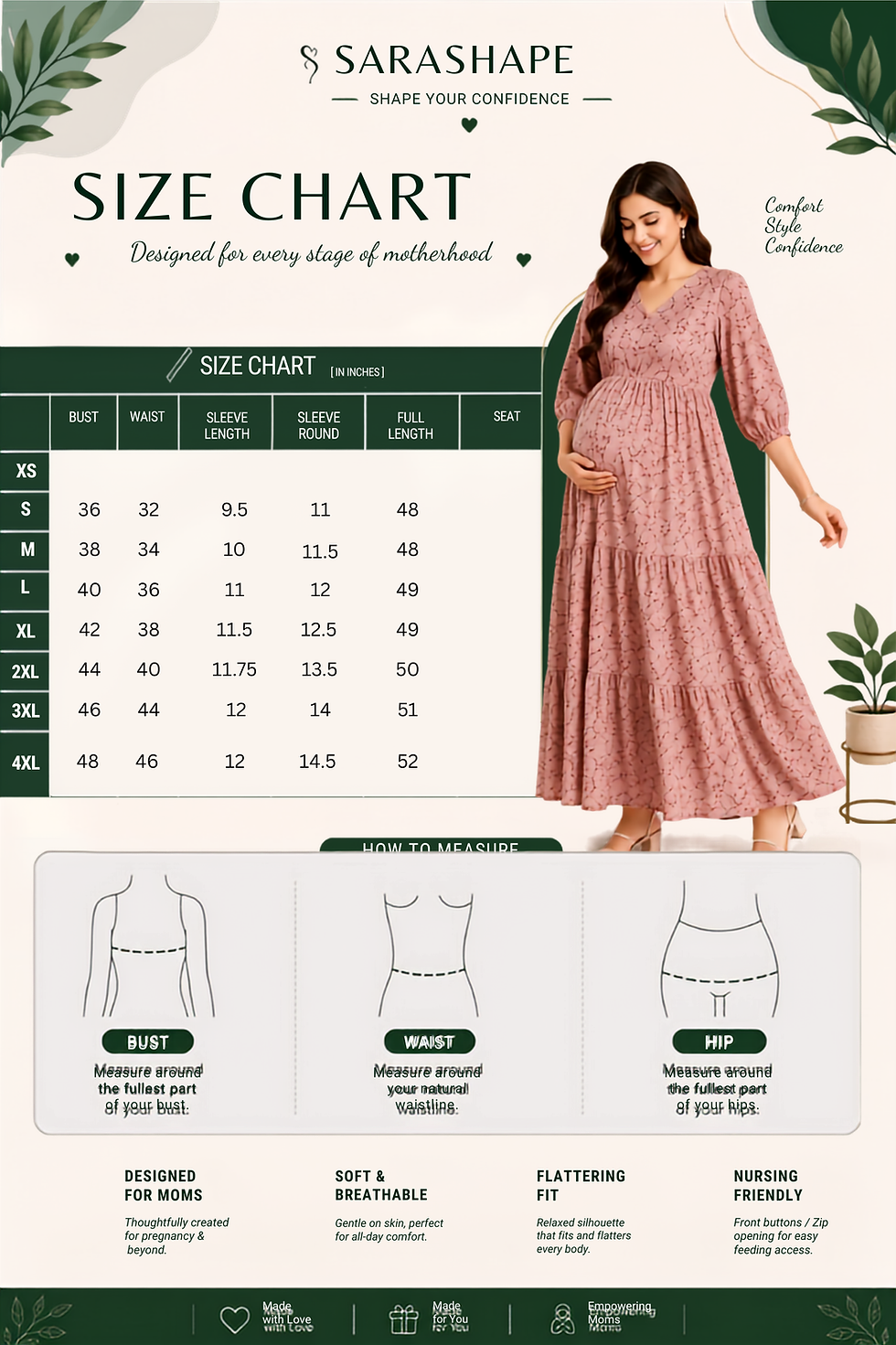 Thumbnail: VISIRI Pure Cotton Dress   FEEDING (With Zip)