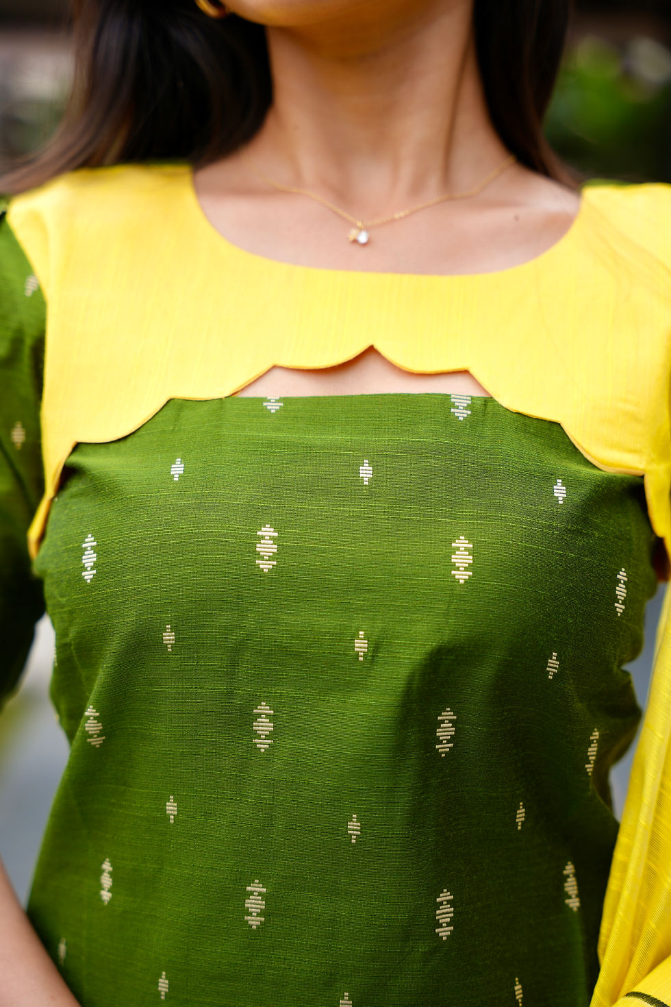 Thumbnail: RATHNAM NF Raw Silk Non feeding SALWAR ( TOP, DUPATTA,PANT) SET OF 2