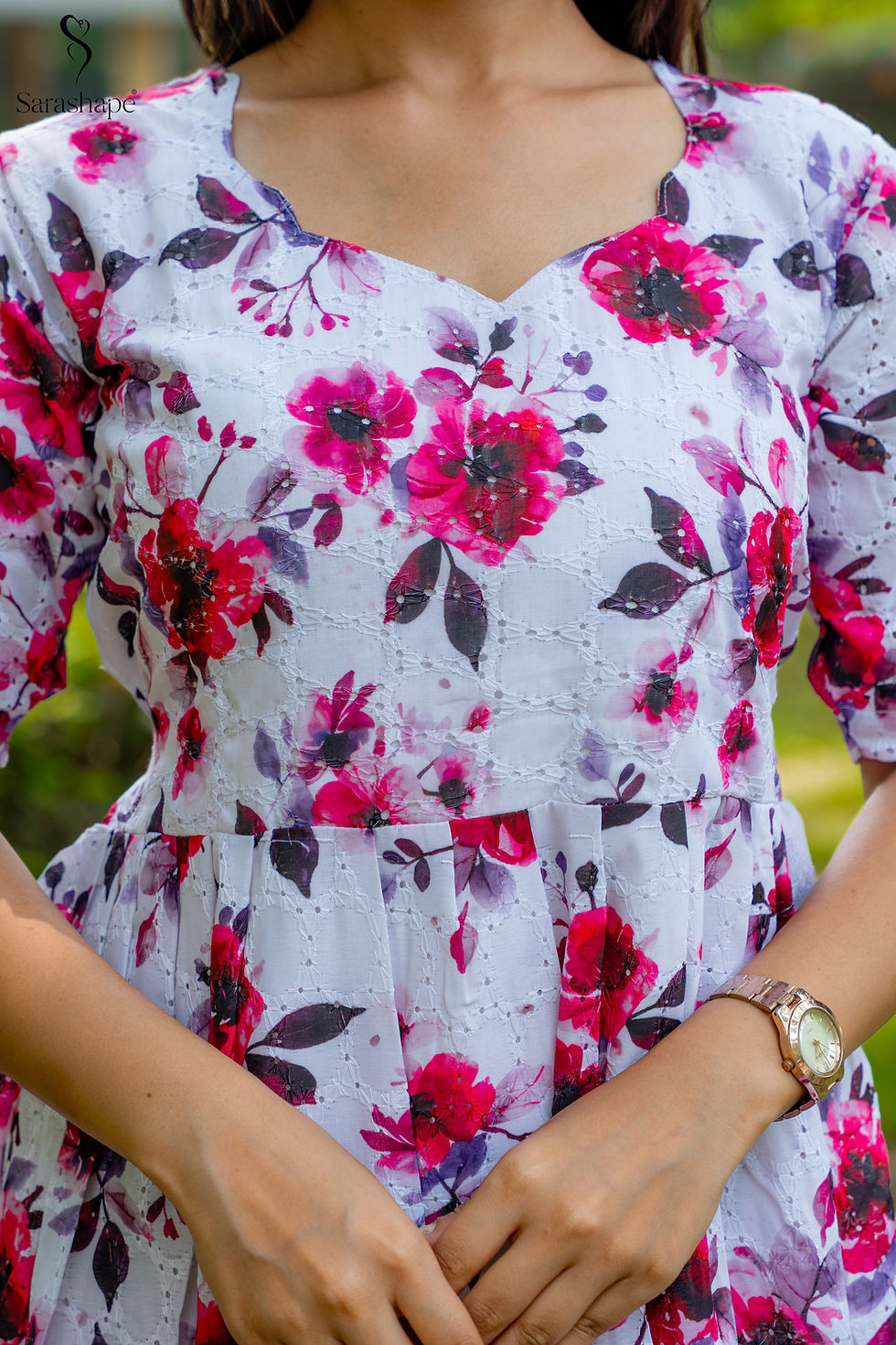 Thumbnail: Jothi feeding Hakoba dress With Lining & Feeding Zip