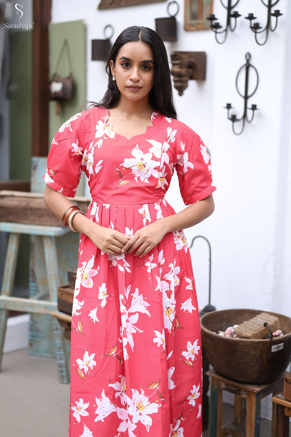 Thumbnail: Keerthiga F Soft  Cotton Dress feeding(with zip)