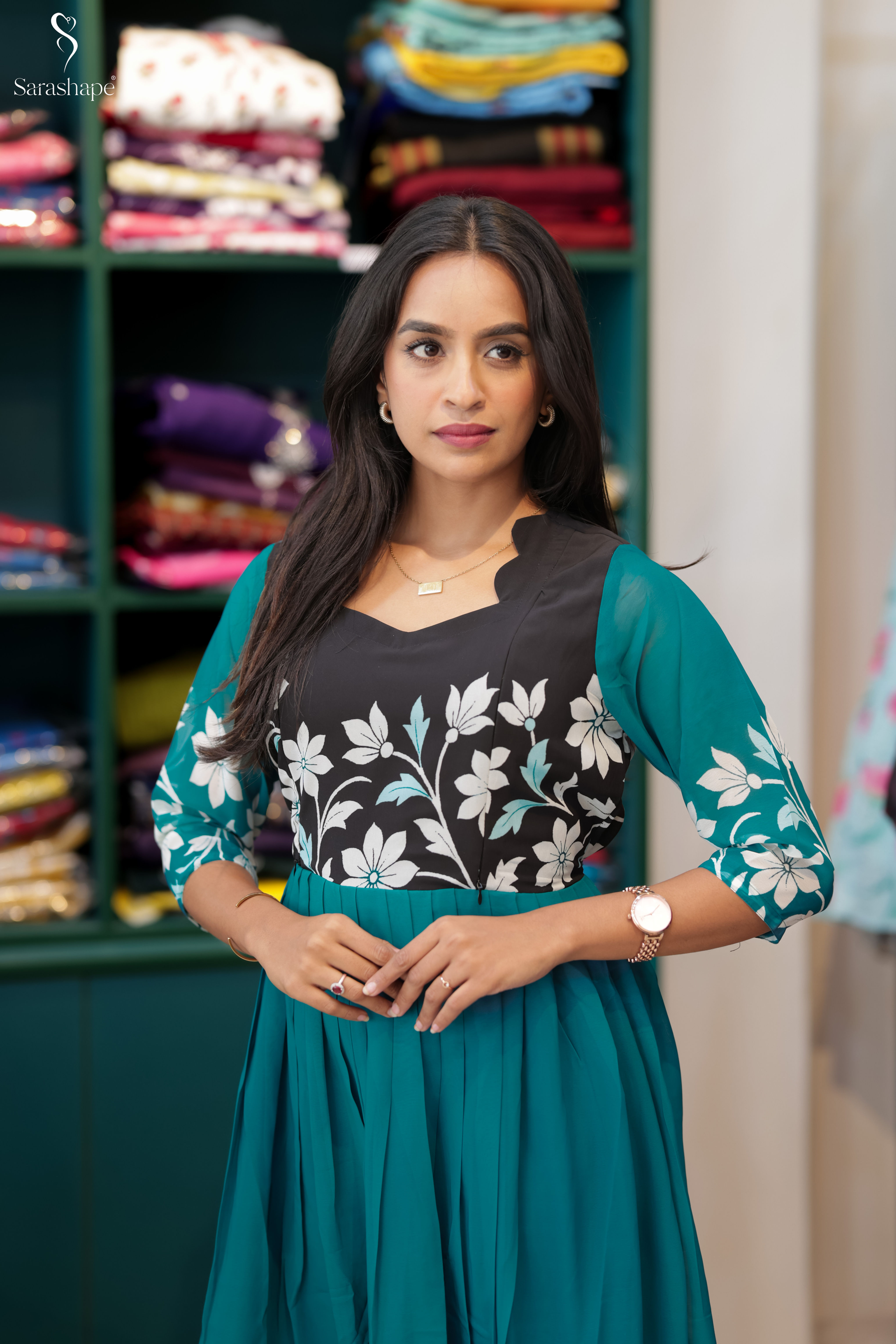 Yasodha georgette dress With Feeding Zip