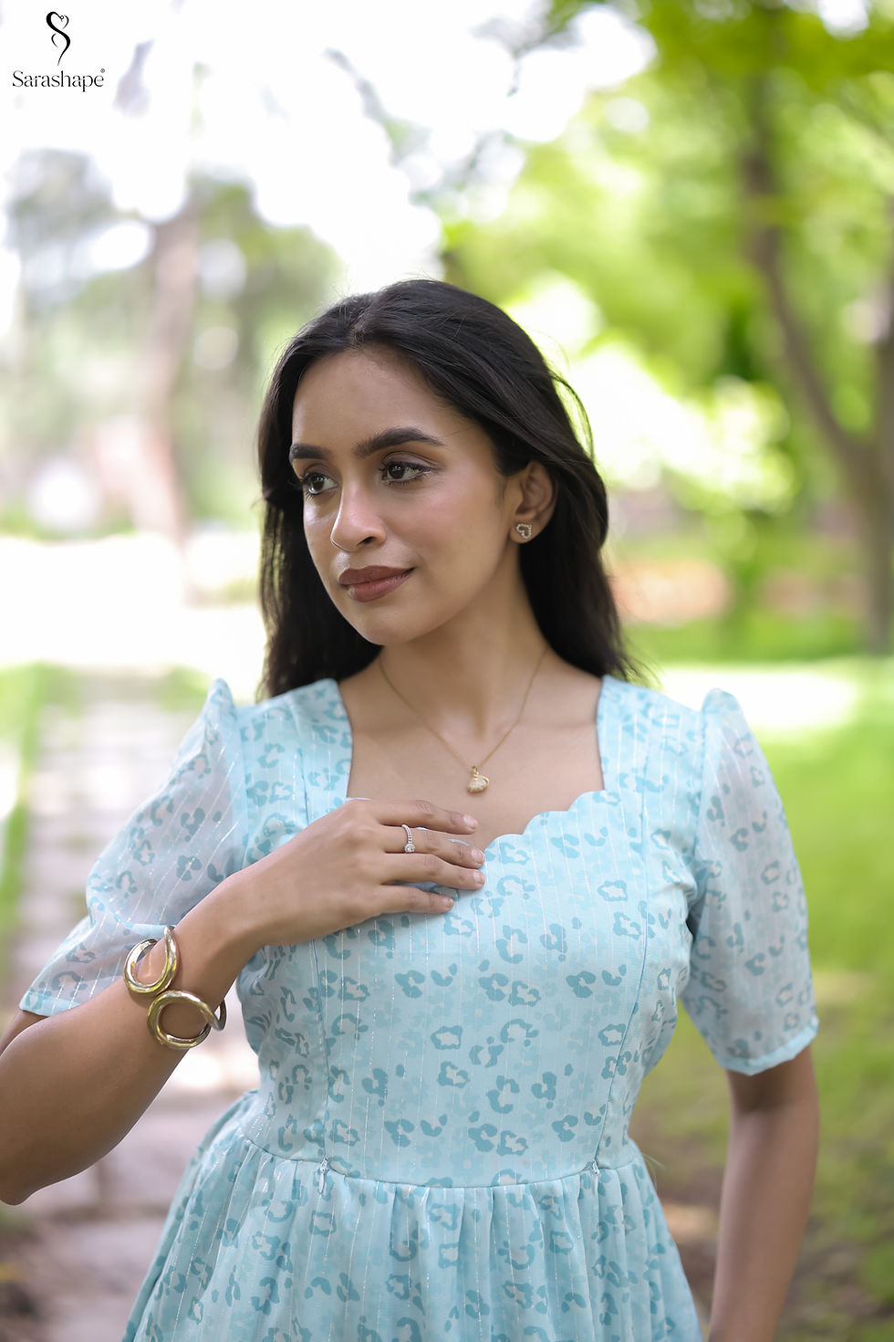 Thumbnail: Mathi F georgette dress With Feeding Zip