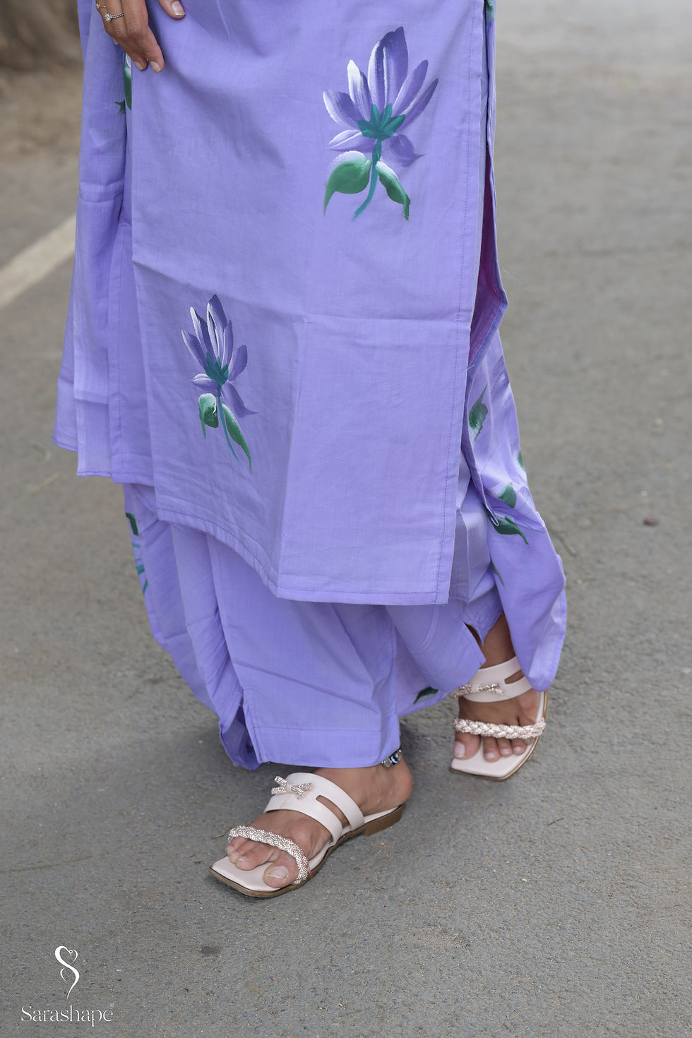 Thumbnail: Shresha Pure cotton Salwar (Kurti, Pant and Duppatta) with center zip