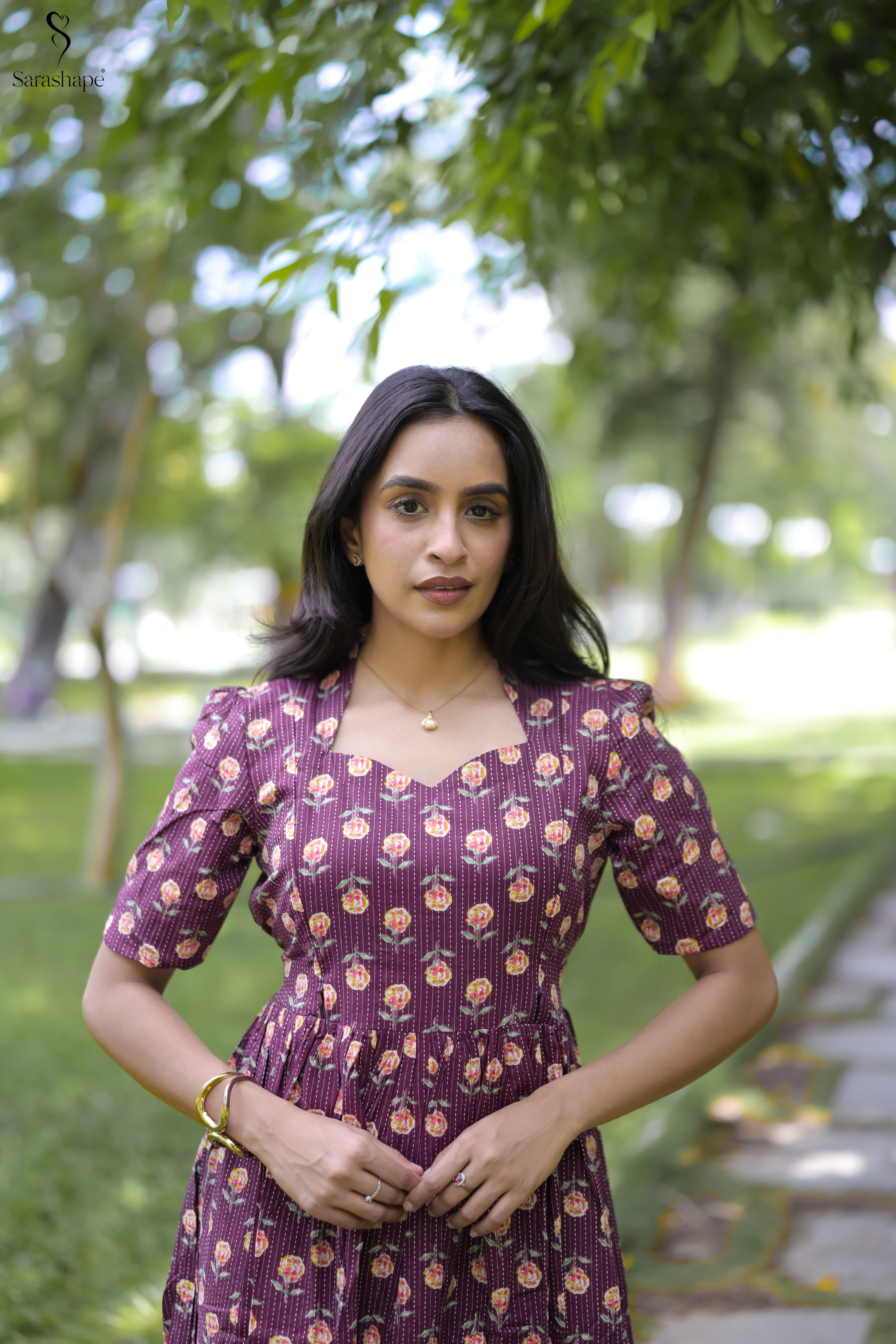 Madhusree F Pure Cotton Dress FEEDING (With Zip)