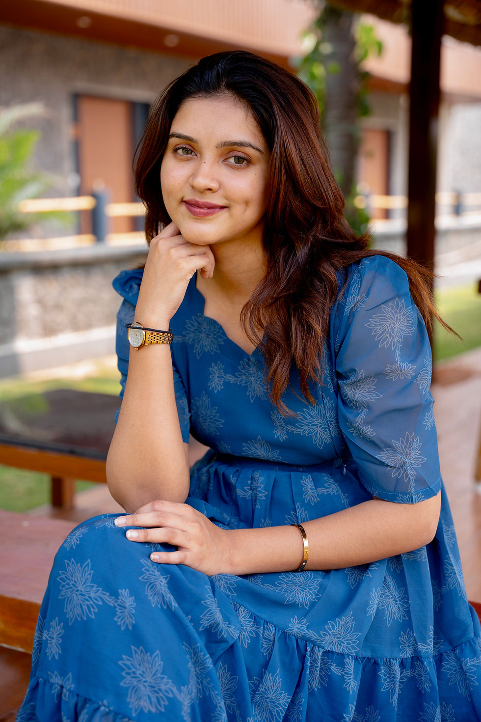 Thumbnail: Akila (B) georgette dress   ( FEEDING (with Zip ) OR NON FEEDING)