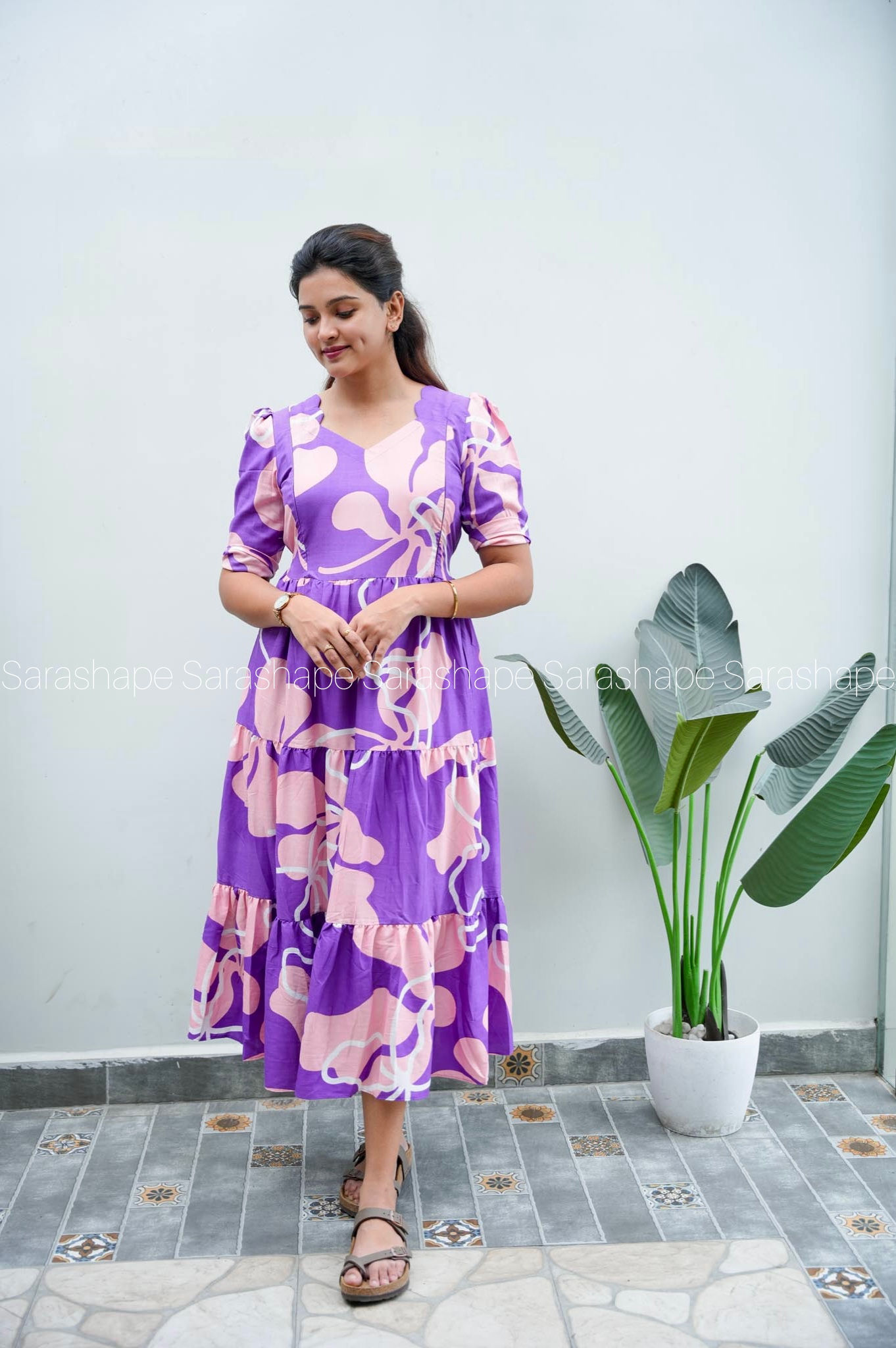 Afrin Feeding Premium cotton dress With Feeding Zips