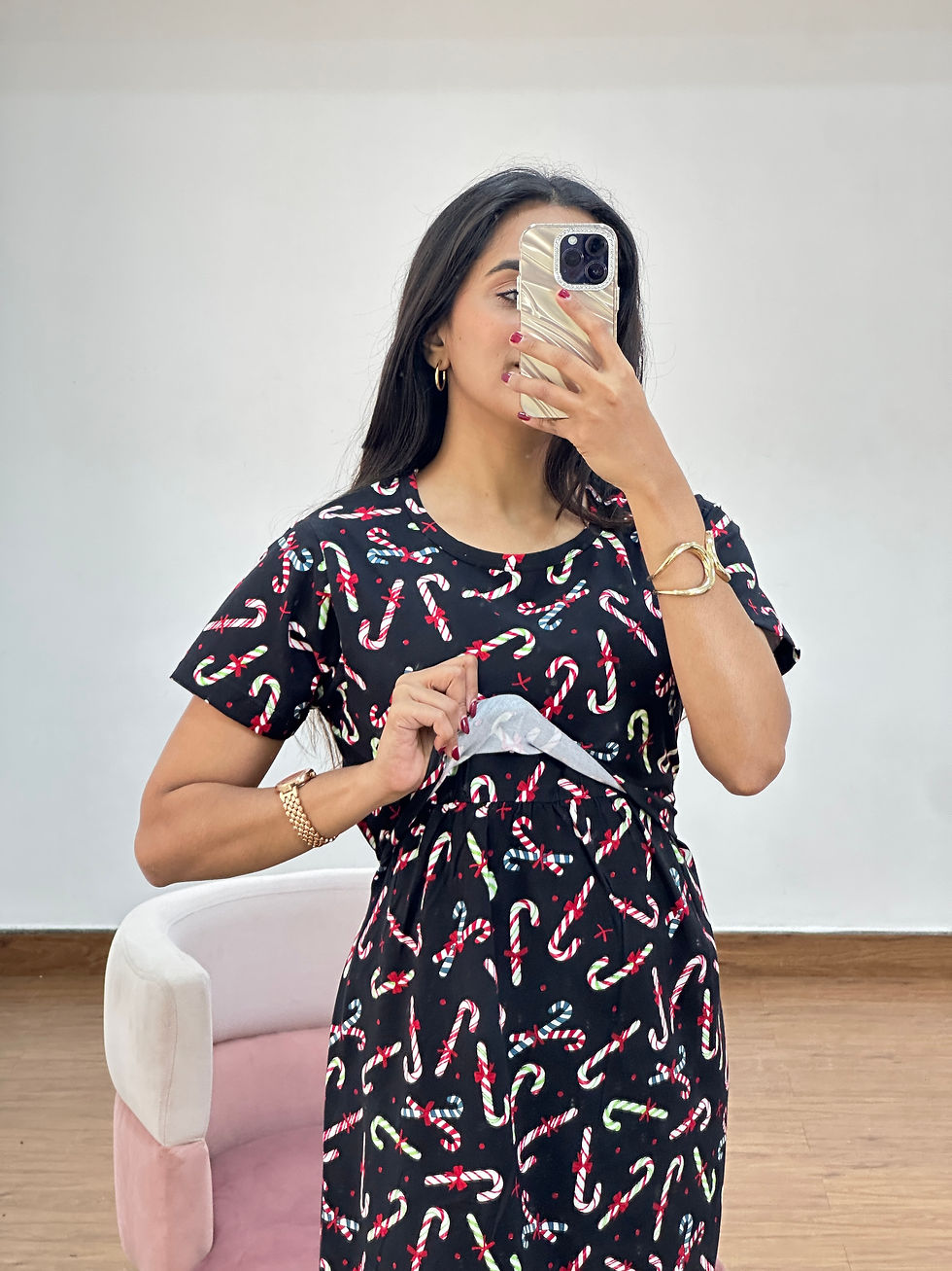 Casper zipless Maternity Dress - Calf Length