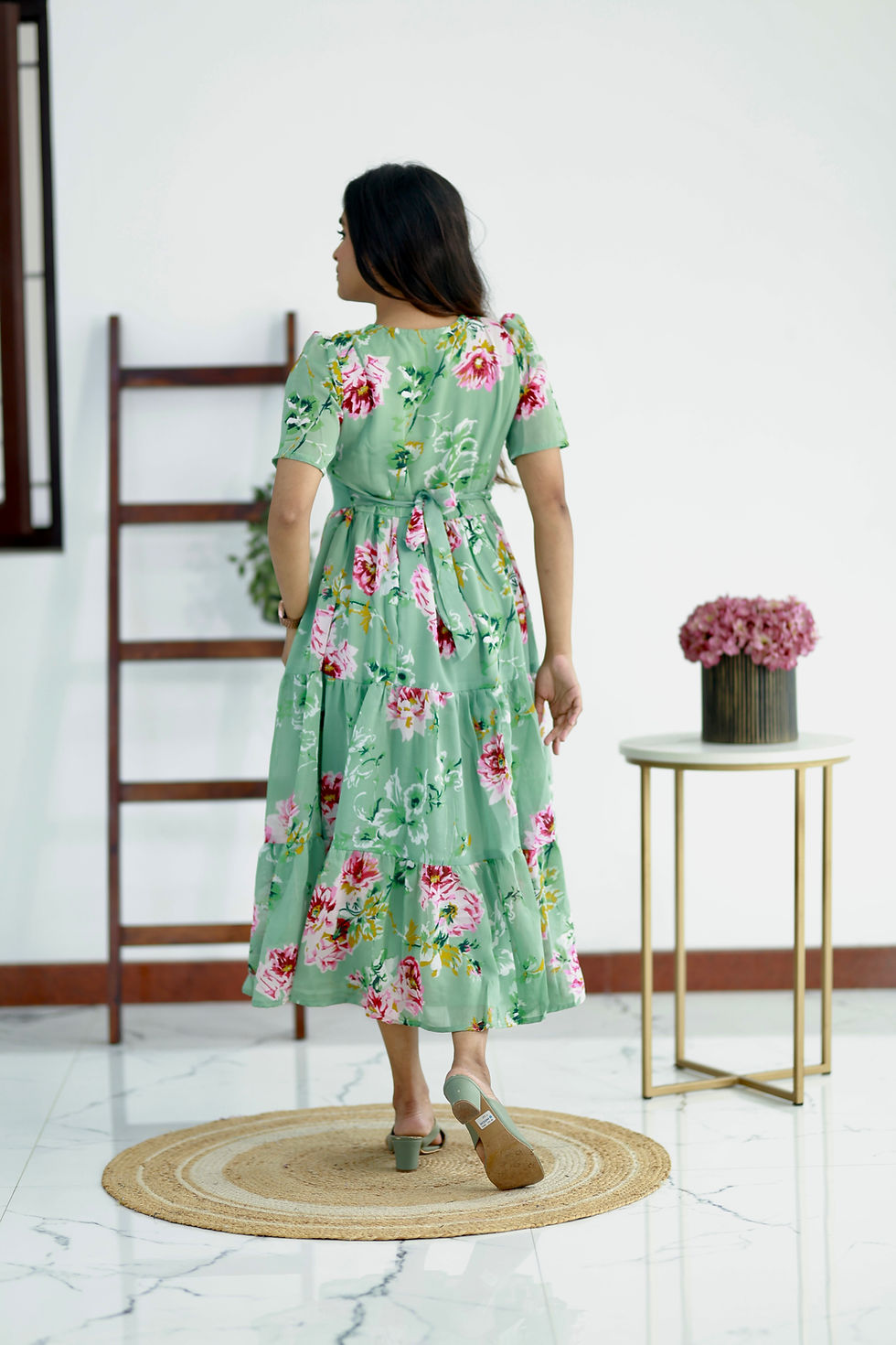 Thumbnail: Hazel georgette dress  with FEEDING Zip 