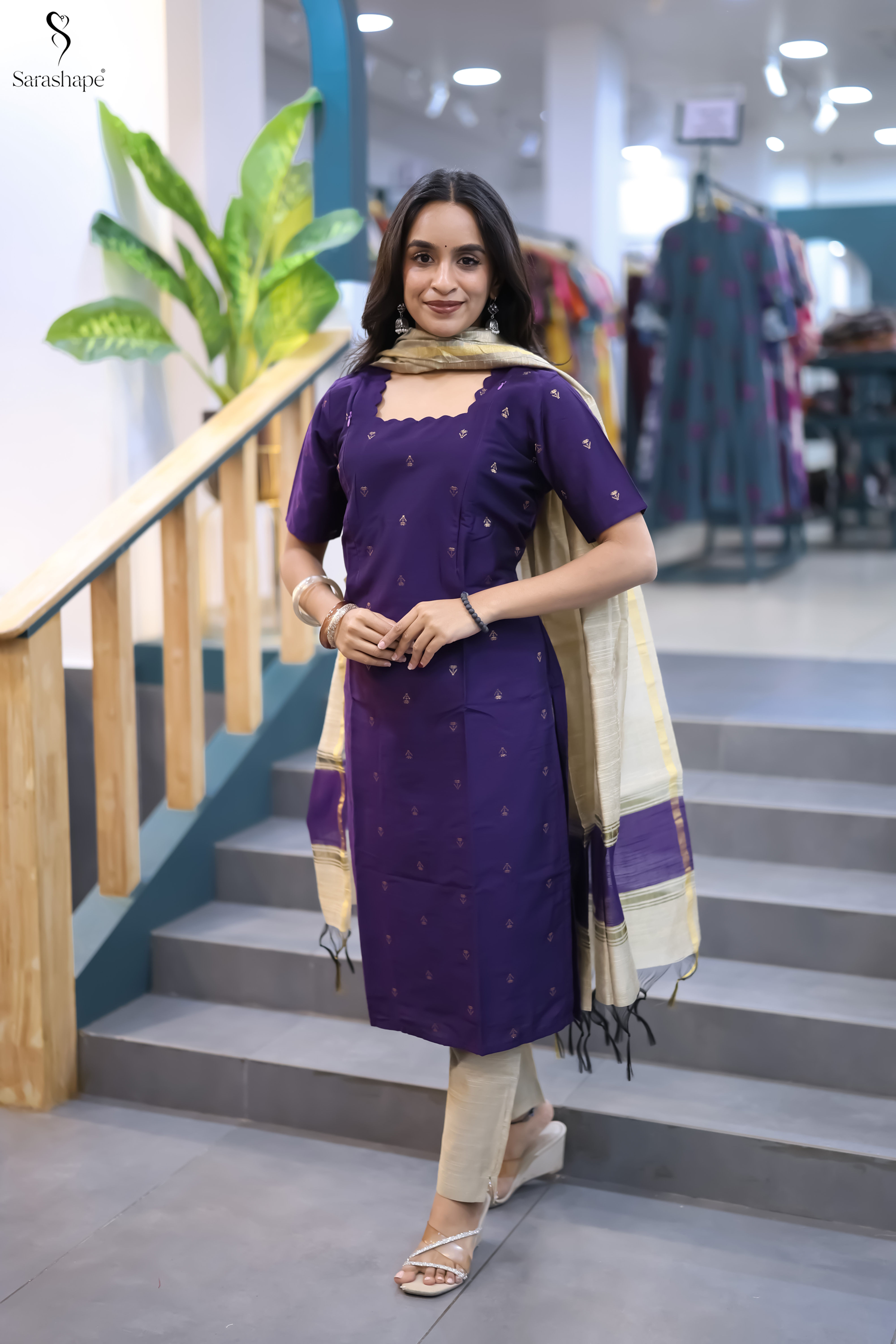 Elina Raw silk Feeding Salwar Set ( Top and Duppata)