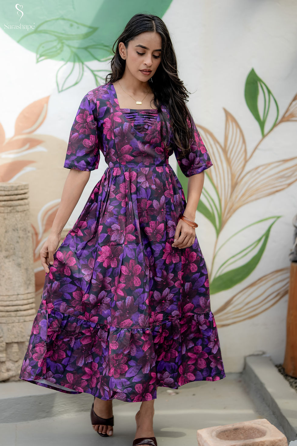 Thumbnail: Sreeja Non Feeding Soft Cotton Dress