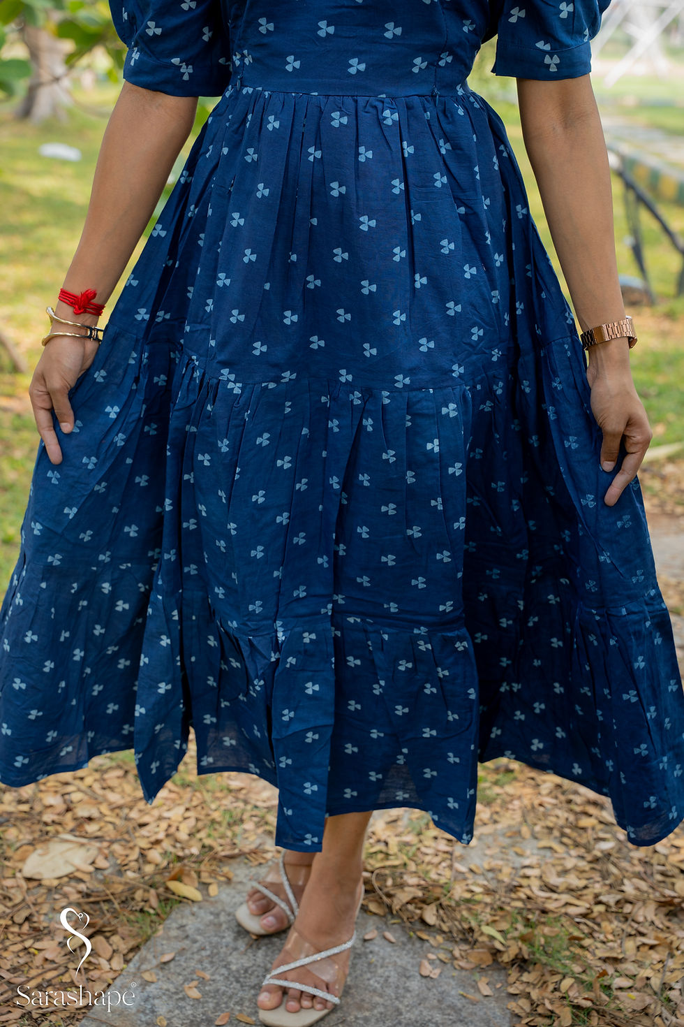 Thumbnail: Amudha F Pure Cotton Dress FEEDING - with Lining & Zip
