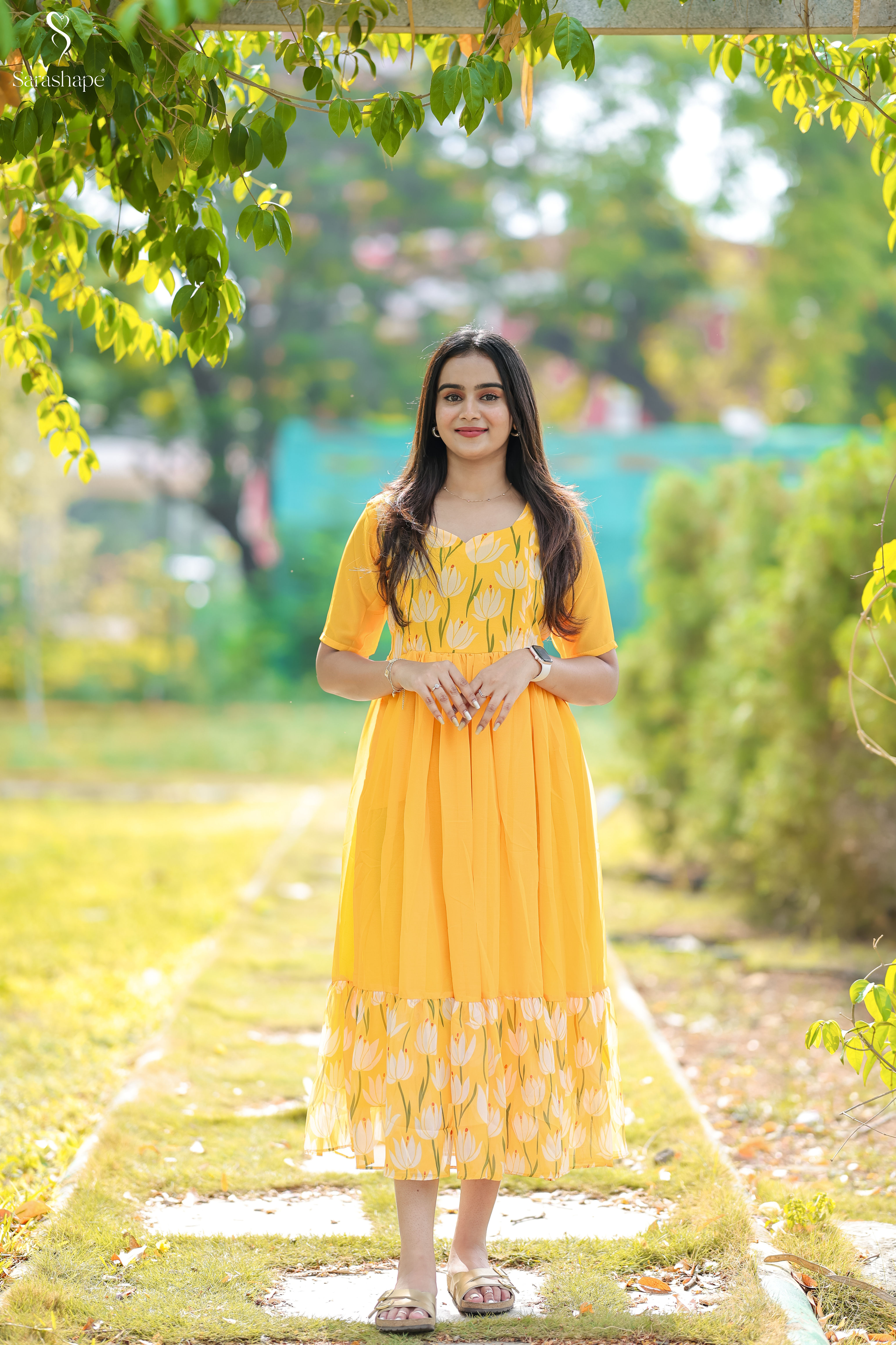 Pooja NF Georgette Dress Non feeding