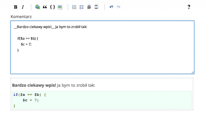 WP-Markdown - komentarze