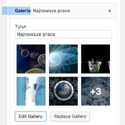 WordPress widget Galeria