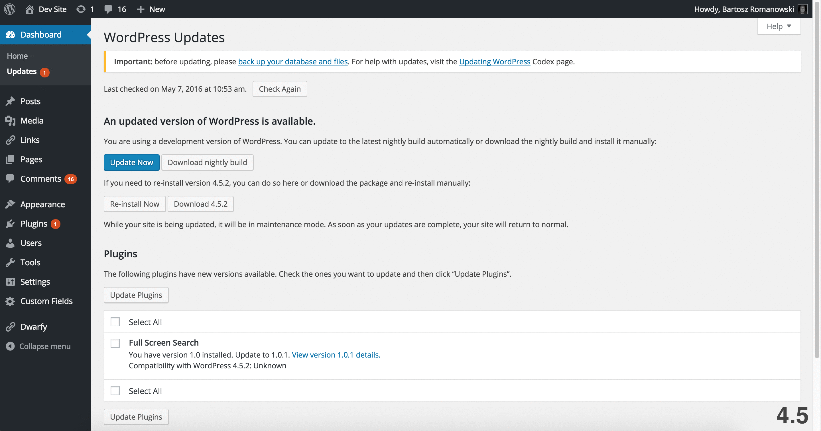 WordPress - fonty w panelu administracyjnym