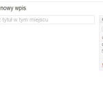 Własne typy wpisów - rezultat kroku 1.1b - dodanie nowego wpisu (notatki)