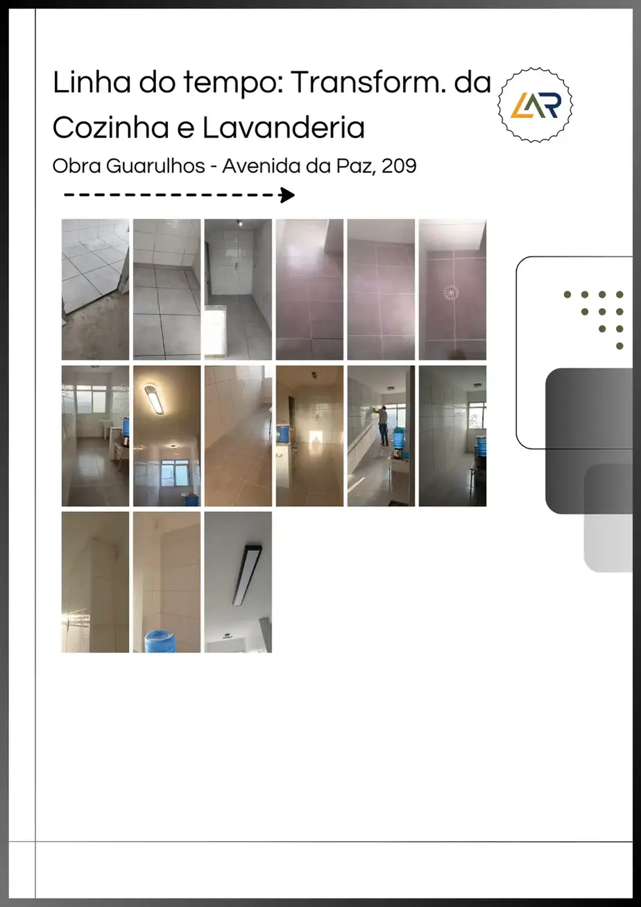 Transformação da cozinha e lavanderia pela Lar Pontual Engenharia.