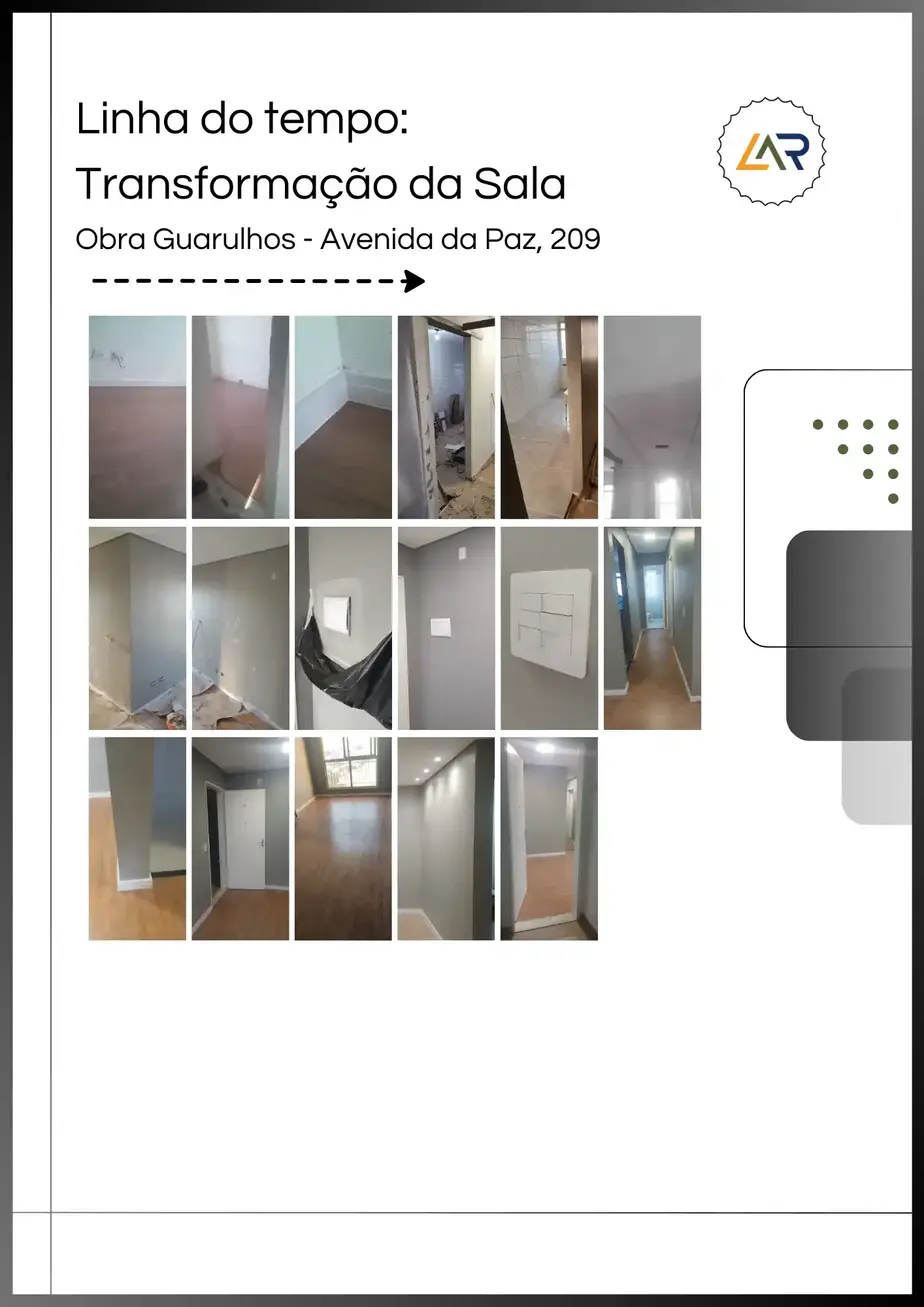 Transformação da sala pela Lar Pontual Engenharia.