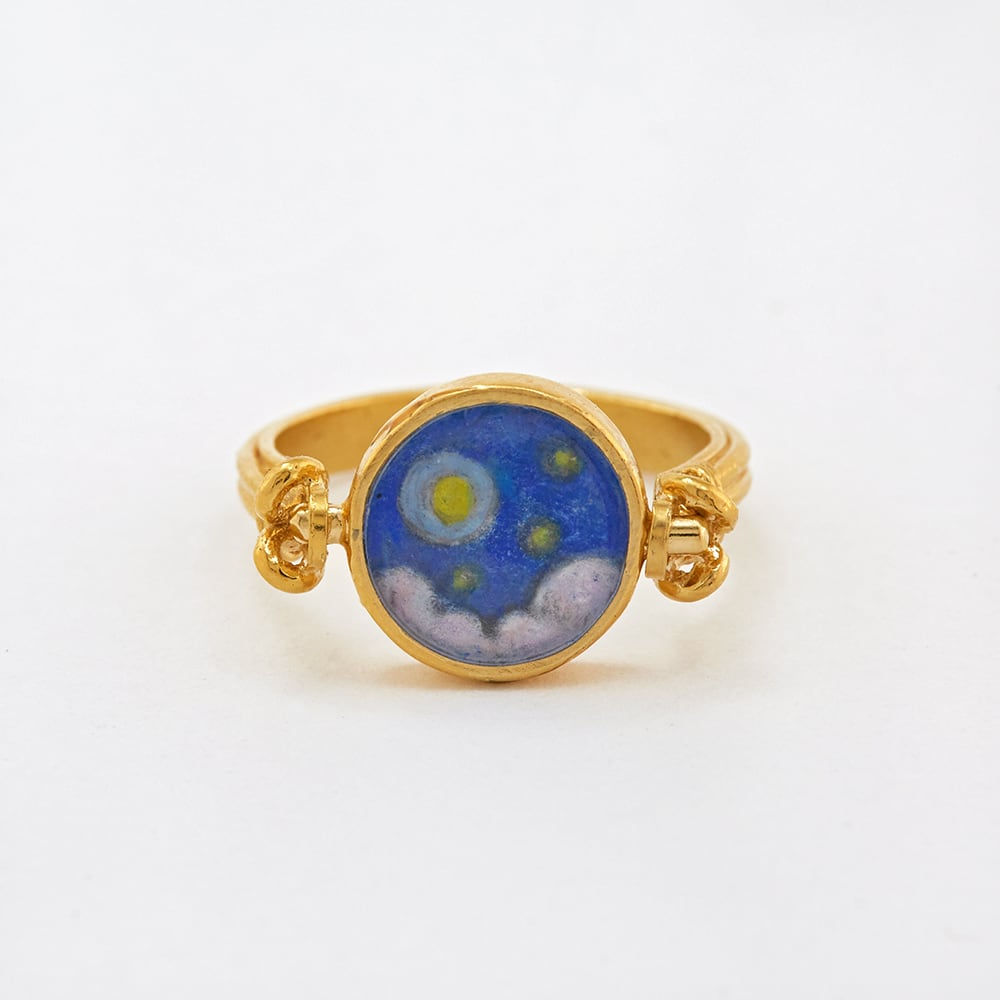 Day&Night Flip Ring Gold Plated