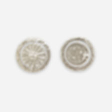 Glide and Slide Sun & Moon Earrings, Silver