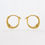 Thumbnail: Tiny Crescent Moon Hoop Pair Gold Plated
