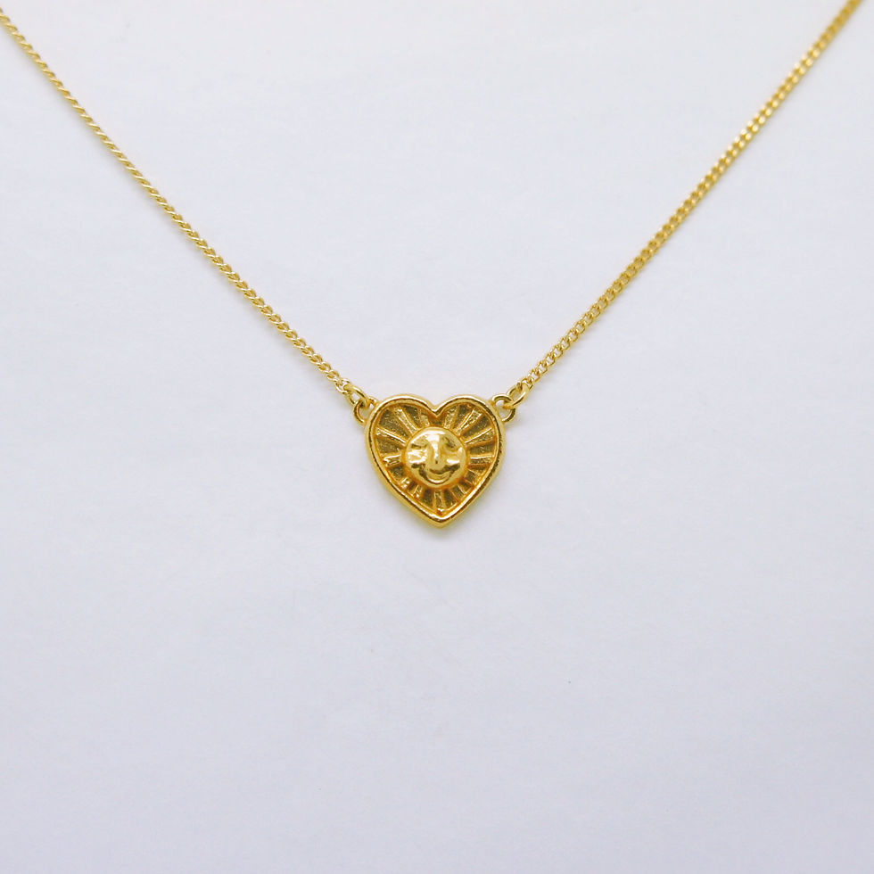 Sunrays of Love Necklace, Gold Plated