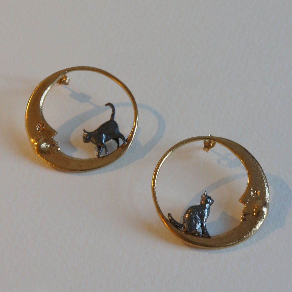 Thumbnail: Moon and Luna Loop Earrings