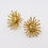 Thumbnail: Large Daydreaming Sun Stud Earrings Gold Plated