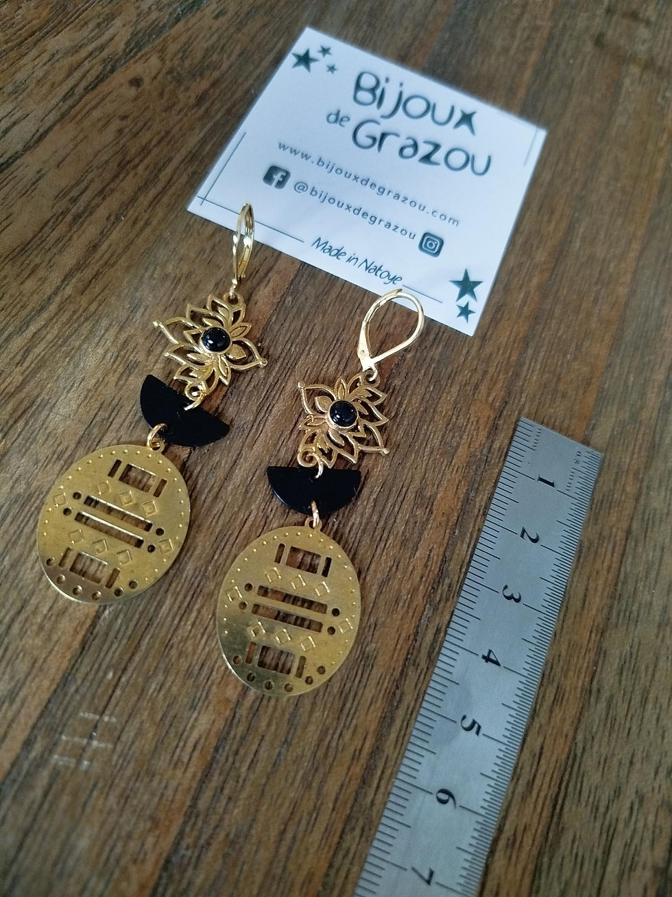 Miniature : Boucles dorées / noires