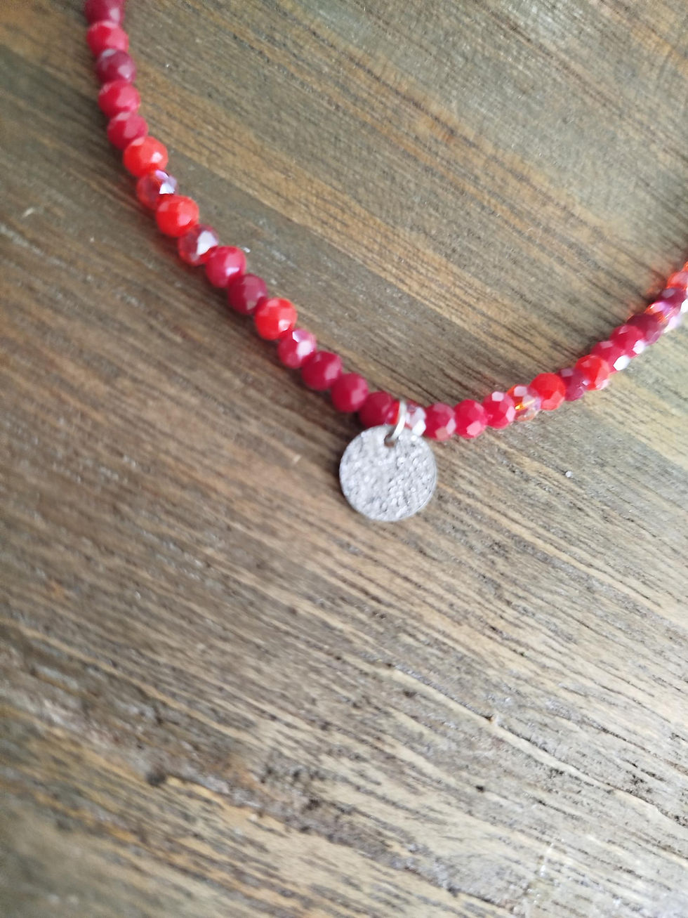 Miniature : Collier perles rouges