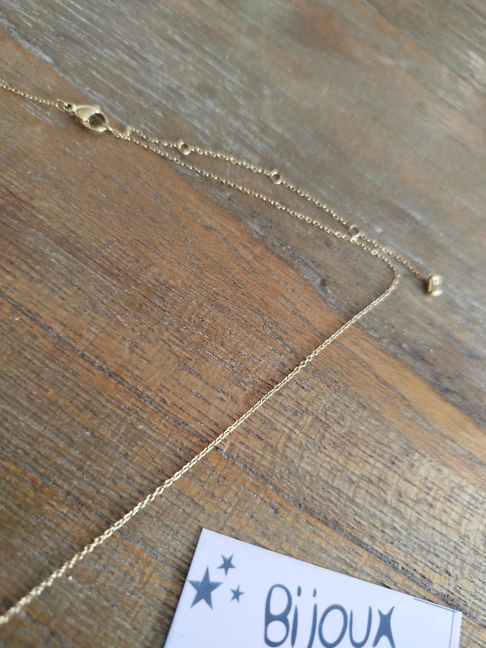 Miniature : Collier fin doré / pendentif coeur