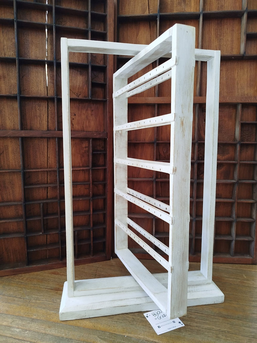 Miniature : Présentoir Sélection by Bijoux de Grazou – bois blanc ou bois clair