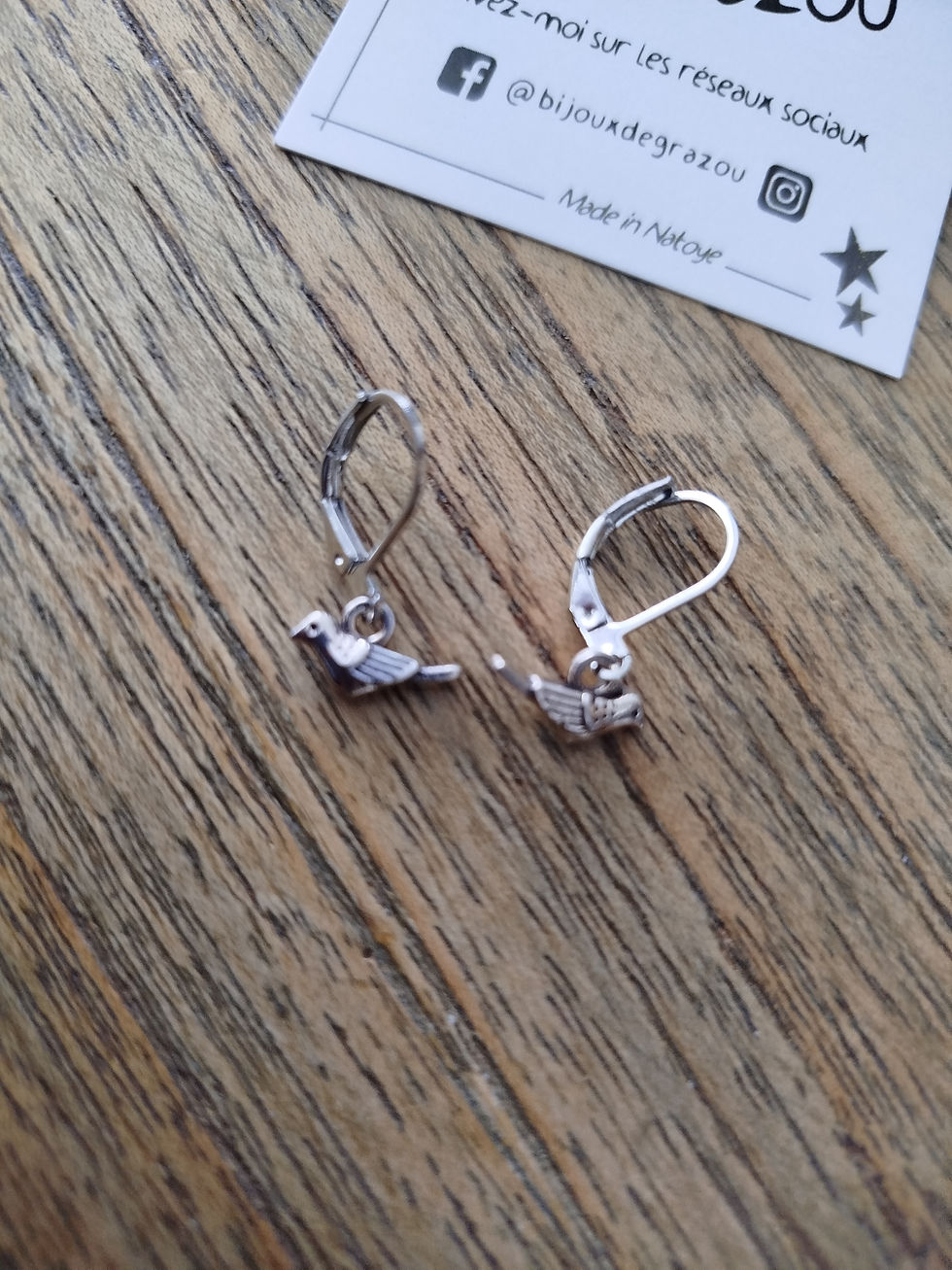 Miniature : Boucles d'oreilles mini 🐦🐦