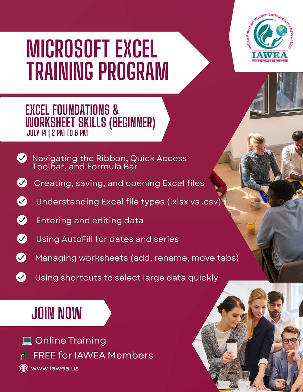 IAWEA - Excel Training Program (Beginner)