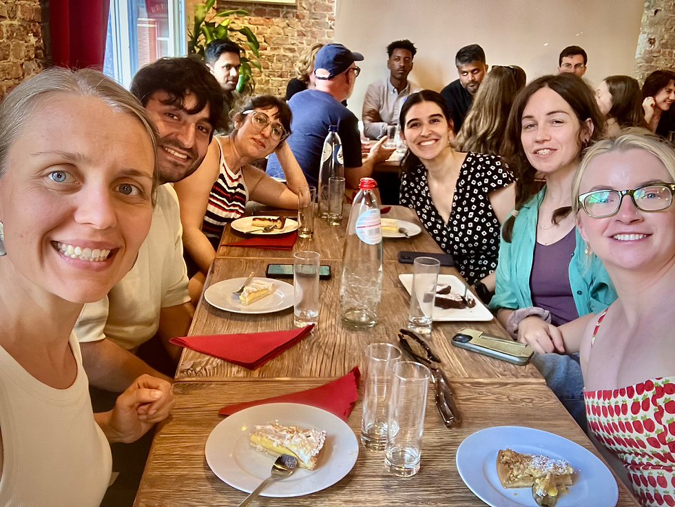 People eating at a table