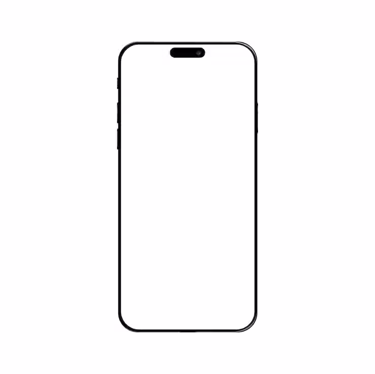 new-modern-realistic-front-view-black-iphone-mockup-isolated-white-mobile-template-vector_