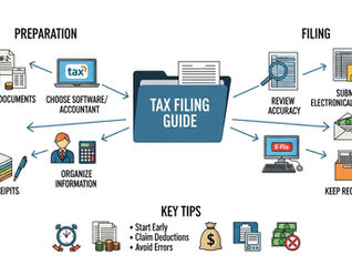 An infographic about tax filing preparation