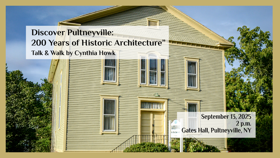 Discover Pultneyville: 200 Years of Historic Architecture …  a Special Talk & Walk Program