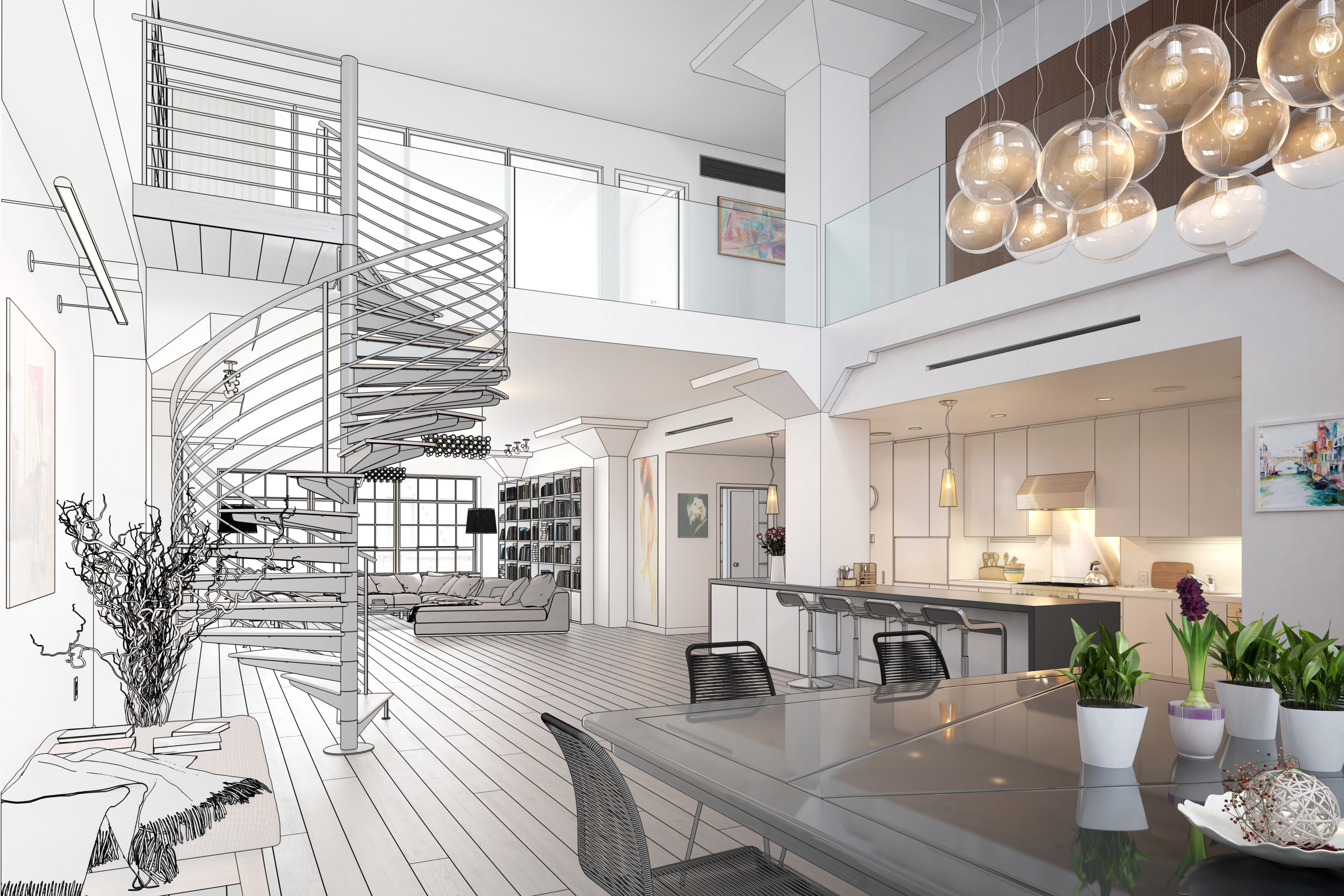 Проект интерьера. Визуализация в архикад скетч. 3d визуализация скетчап. Проектирование интерьера. Дизайнерские проекты интерьера.