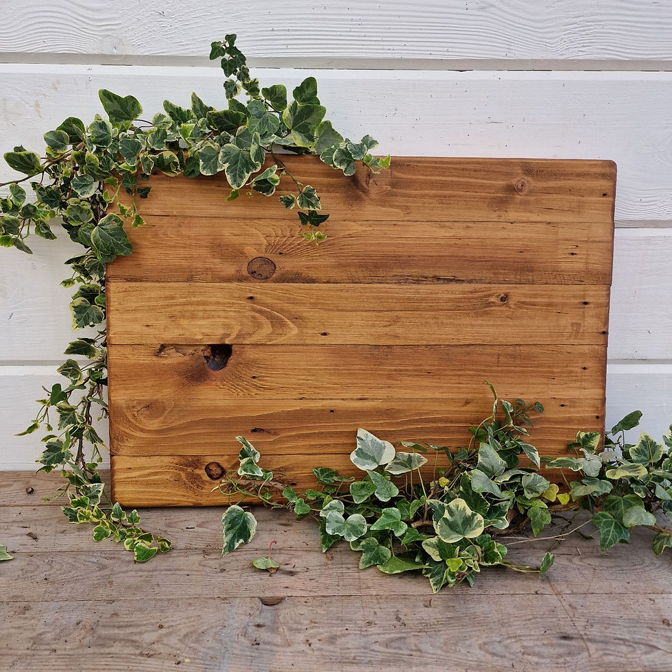 Thumbnail: beautiful rustic pine wooden signage board made to measure featured with real green and white garden ivy