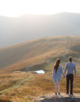 Couple Overlooking Landscape
