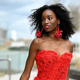 Bespoke flower earrings