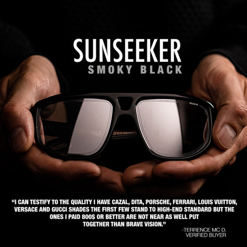 BRAVE Vision sunglasses for men - Designer sunglasses - Polarized - Clear - UV protection - luxury and affordable. - Lunettes de soleil BRAVE Vision pour hommes - Designer - québécois - Montréal - Polarisées - Transparentes - Protection UV