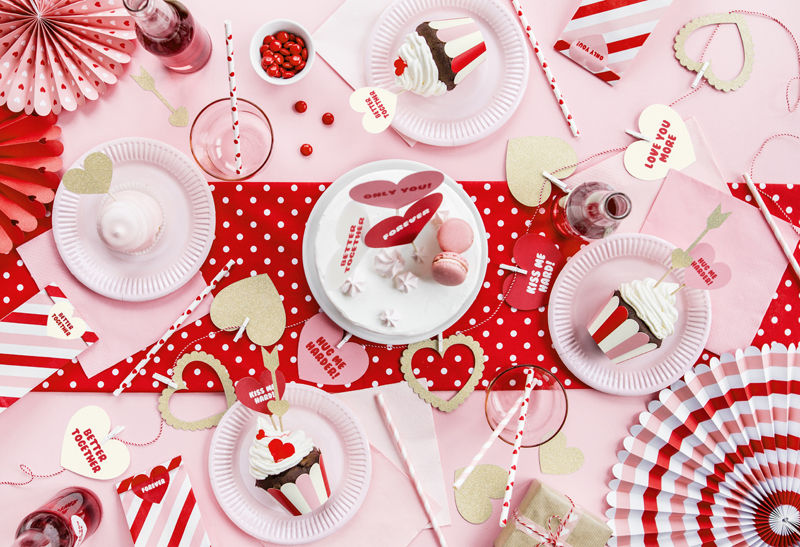 Miniature : Pailles en papier, rose, 19,5 cm