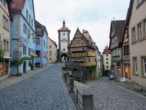 a lovely stroll down a pretty cobbled street